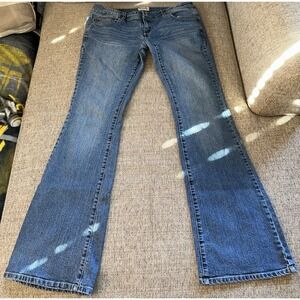 Aeropostale Jeans Womens 11/12 Long Hailey Flare Low Rise Denim Jeans